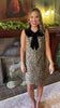 SSYS Cora Velvet Collar Dress In Gold Spotted Animal