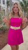 SSYS Star Sleeveless Square Neck Dress In Pink
