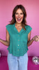 Jade Muslin Notched Collar Cap Sleeve Top *FINAL SALE*