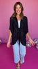 Black Muslin Front Tie Open Cardigan *FINAL SALE*