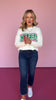 Cream Pickleball Crew Neck Sweater Top