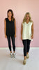 SSYS V Neck Sleeveless Air Tent Top In Black