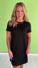 SSYS Black Crew Neck Short Sleeve Air Dress