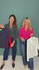 SSYS Elle High Neck Long Sleeve Top In Navy