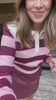SSYS Skye Stripe Top In Pink Maroon