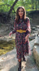 SSYS Danielle Printed Sheer Sleeve Dress In Floral