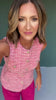 SSYS Corinna Tweed Sleeveless Vest in Pink