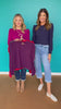 SSYS Shelley Long Puff Sleeve Top In Dark Purple