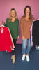 Chestnut V Neck Center Seam High Low Sweater *FINAL SALE*