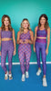 SSYS Maroon Floral Print Stripe Compression Leggings *FINAL SALE*