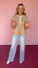 Taupe Button Front Collared Sweater Jacket