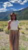 SSYS Cassidy Polka Dot Pleated Maxi Skirt In Tan Spotted Animal