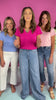 SSYS Signature Double Lined V Neck Lightweight Air Tee Shirt In Light Pink
