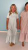 SSYS Holland Mix Stripe Dress In Mocha
