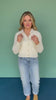 SSYS Lizzy V Neck Cable Knit Cardigan In Red