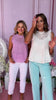 Pink Lavender Frill Neck and Shoulder Eyelet Sleeveless Top