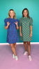 SSYS Maren Smocked Short Sleeve Dress In Green Tulip