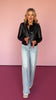 Taupe Faux Leather Zipper Moto Jacket