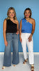 Ivory One Shoulder Tie Top