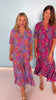 SSYS Rowan Short Sleeve Maxi Dress In Lagoon Garden