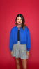 SSYS Signature Split Cropped Sweatshirt In Royal