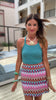 SSYS Ribbed Built In Bra High Neck Cami Tank In Mulberry