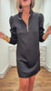 SSYS Zoey Long Sleeve Ruffle Collar Zip Air Dress In Teal