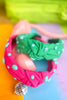 Hot Pink and Turquoise Stone Knot Headband