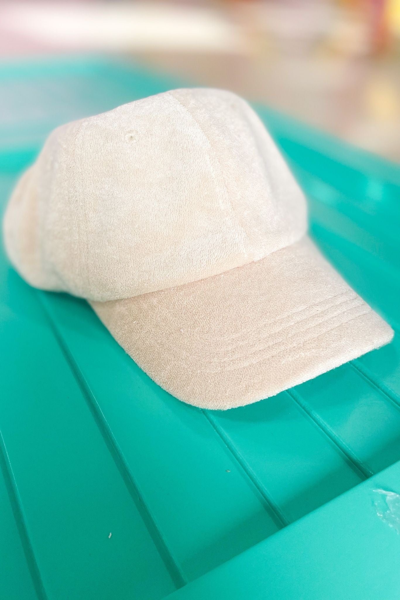 Beige Terry Cloth Baseball Hat *FINAL SALE*