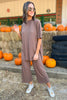 Mocha Ribbed Crew Neck Wide Leg Pant Set SSYS The Label, fall fashion, must have, matching set, mom style, everyday wear, shop style your senses by mallory fitzsimmons