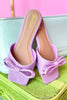 Lavender Double Bow Square Toe Slide *FINAL SALE*