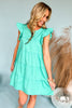 mint Ruffle Cap Sleeve Tiered Dress *Final Sale*, spring fashion, must have, ruffle tiered dress, everyday wear, mom style, shop style your senses by mallory fitzsimmons