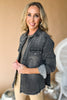 Dark Grey Raw Him Denim Shacket, layered look, must have, everyday wear, trendy, mom style, shop style your senses by mallory fitzsimmons