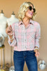 Light Pink Plaid Flannel, fall must have, everyday wear, layered look, mom style, shop style your senses by mallory fitzsimmons
