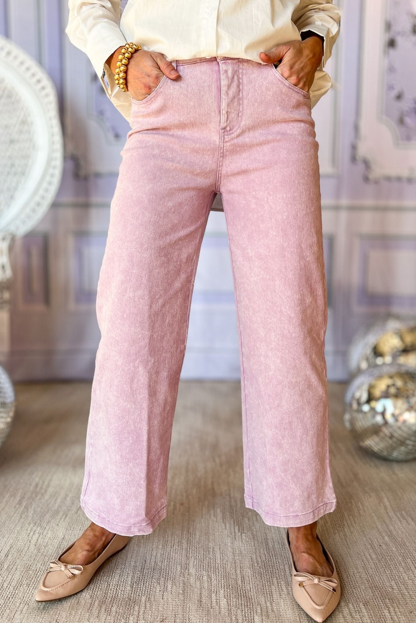 Lavender High Rise Wide Leg Crop Jeans, crop flare, high rise, everyday wear, mom style, start fresh, shop style your senses by mallory fitzsimmons