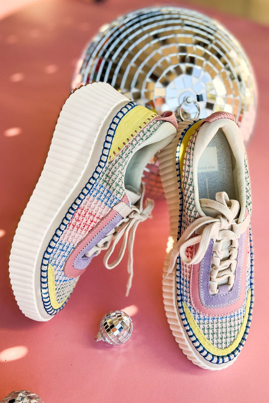 Dolce Vita Colorful Knit Platform Sneakers. Spring chic. mom style. work to weekend. designer inspired. Shop Style Your Senses by Mallory Fitzsimmons.