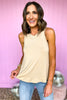 tan Sleeveless Tank Top, sleeveless, summer staple, easy fit, everyday wear, shop style your senses by mallory fitzsimmons