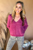 Fuchsia V Neck Chenille Sweater weather weather new arrivals shop style your senses by mallory fitzsimmons