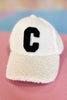 Ivory Sherpa Initial Baseball Cap