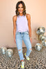 Lovervet by Vervet Light Wash High Rise Distressed Cropped Flare Jeans, raw hem, distressed knee, everyday wear, must have, shop style your senses by mallory fitzsimmons