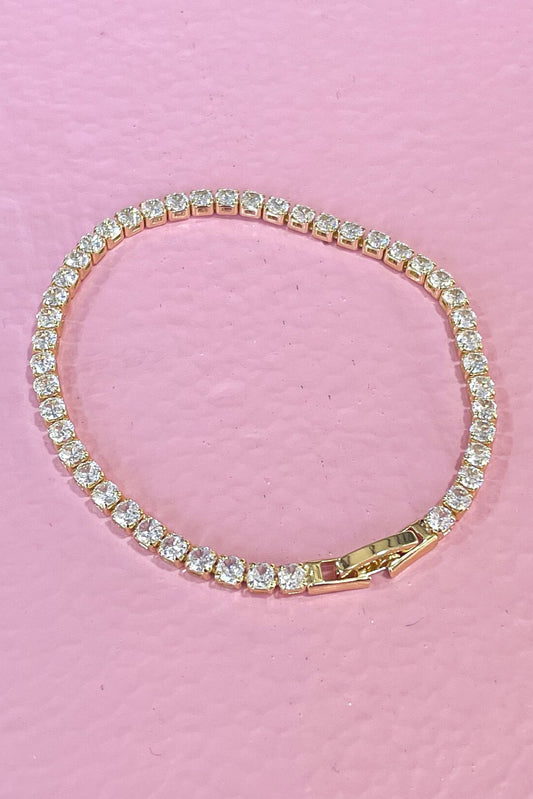 Small Gold Square Rhinestone Snap Lock Bracelet, gold bracelet, chunky necklace, elevated look, date night, mom style, must have, shop style your senses by mallory fitzsimmons