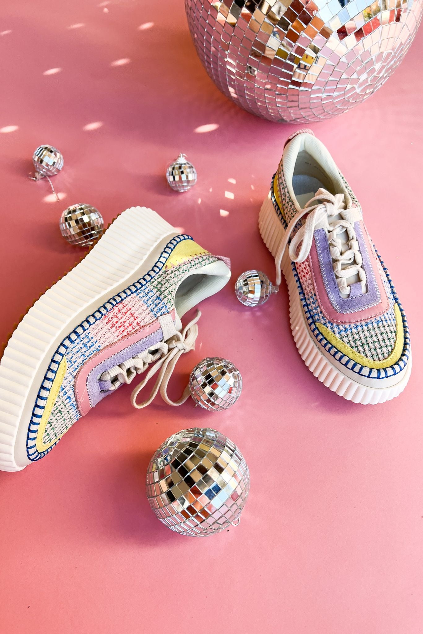 Dolce Vita Colorful Knit Platform Sneakers. Spring chic. mom style. work to weekend. designer inspired. Shop Style Your Senses by Mallory Fitzsimmons.