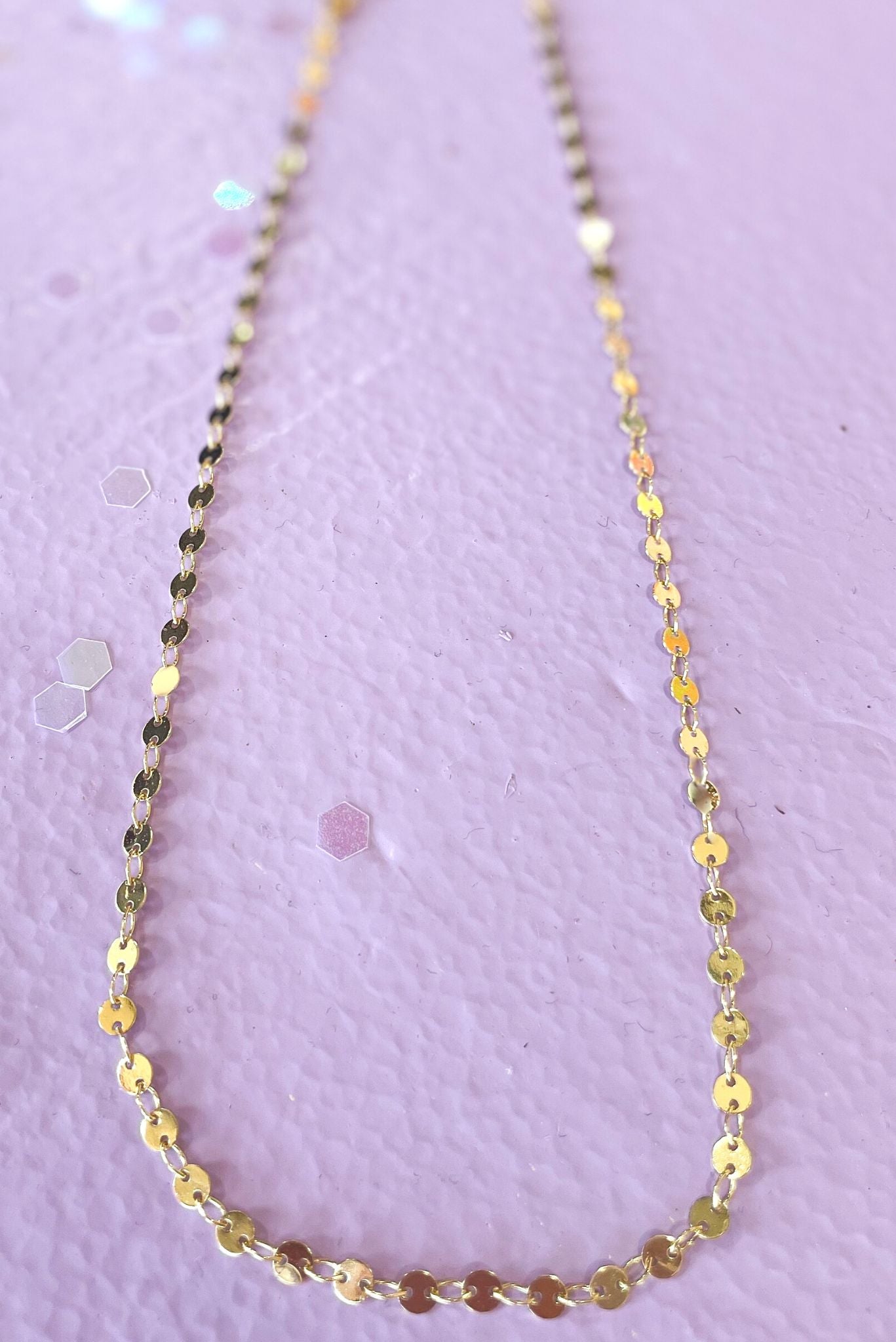 Gold Plated Small Disc Delicate Chain Necklace, fall fashion, must have, elevated look, layered look, mom style, everyday wear, shop style your senses by mallory fitzsimmons