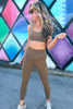 Mocha Scallop Edge Criss Cross Back Sports Bra SSYS The Label, SSYS The Label, fall fashion, athleisure, everyday wear, mom style, must have, layered look, shop style your senses by mallory fitzsimmons