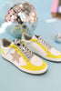 Shu Shop Neon Yellow Silver Glitter Tab Star Sneakers