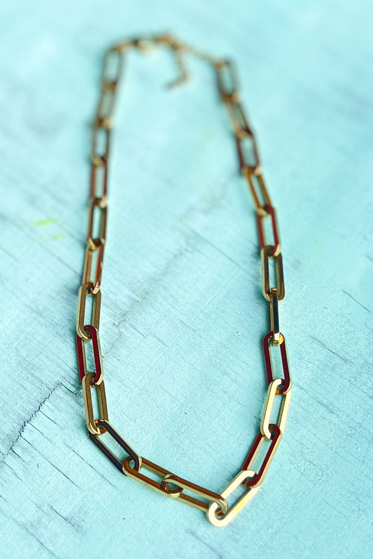 Gold Chain Link Necklace