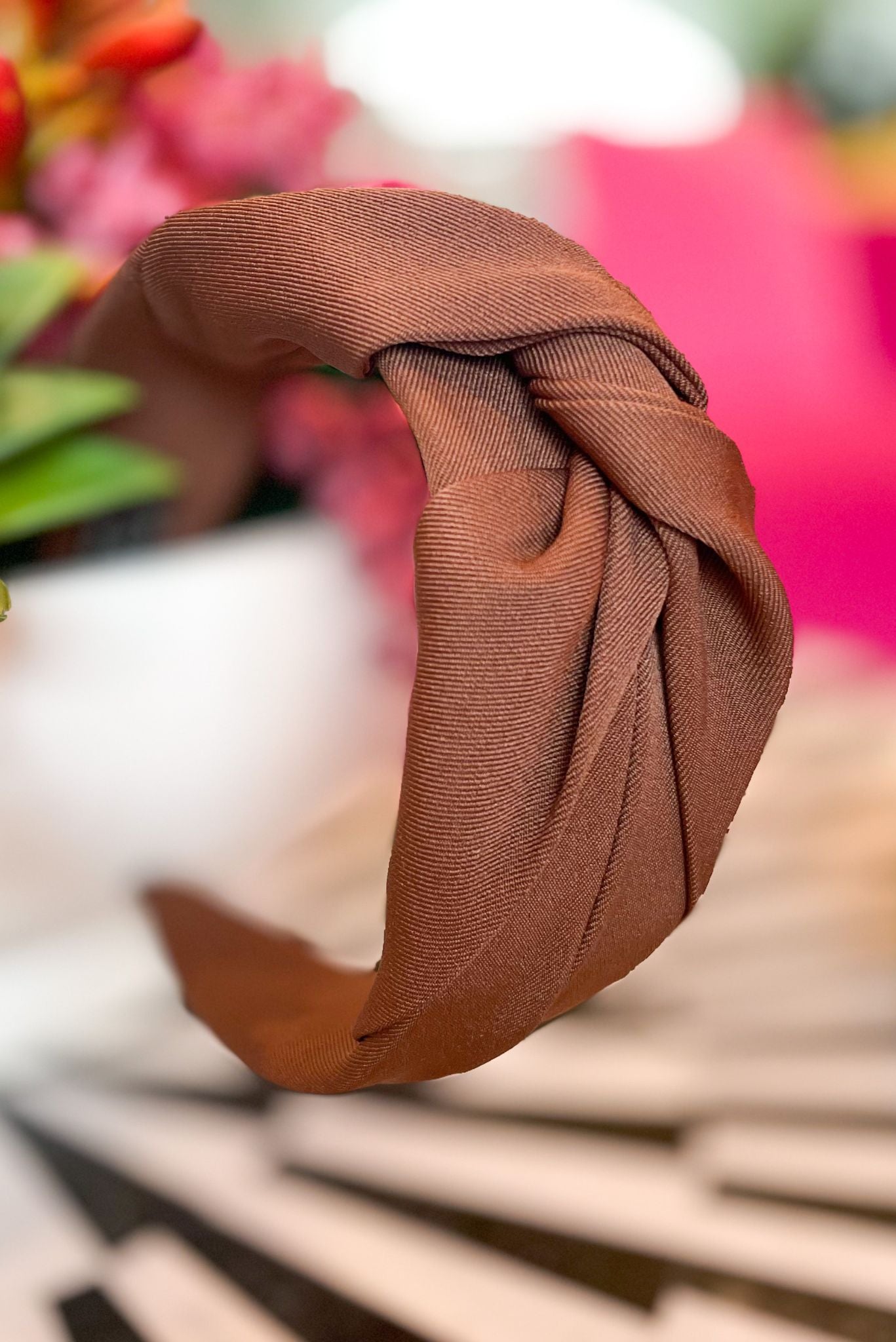brown Solid Knot Headband, fall fashion, must have, knot detail, headband look, everyday wear, shop style your senses by mallory fitzsimmons