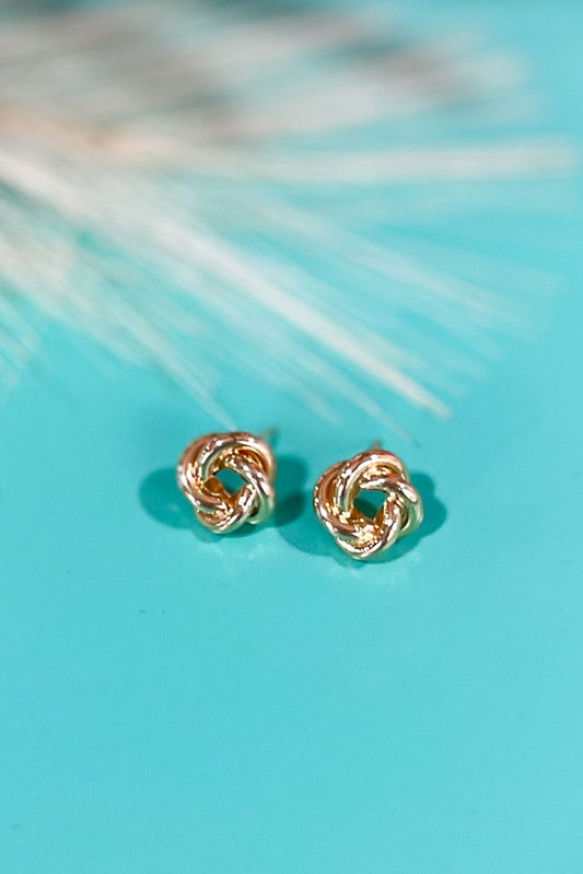 Gold Dipped Knot Stud Earrings *FINAL SALE*