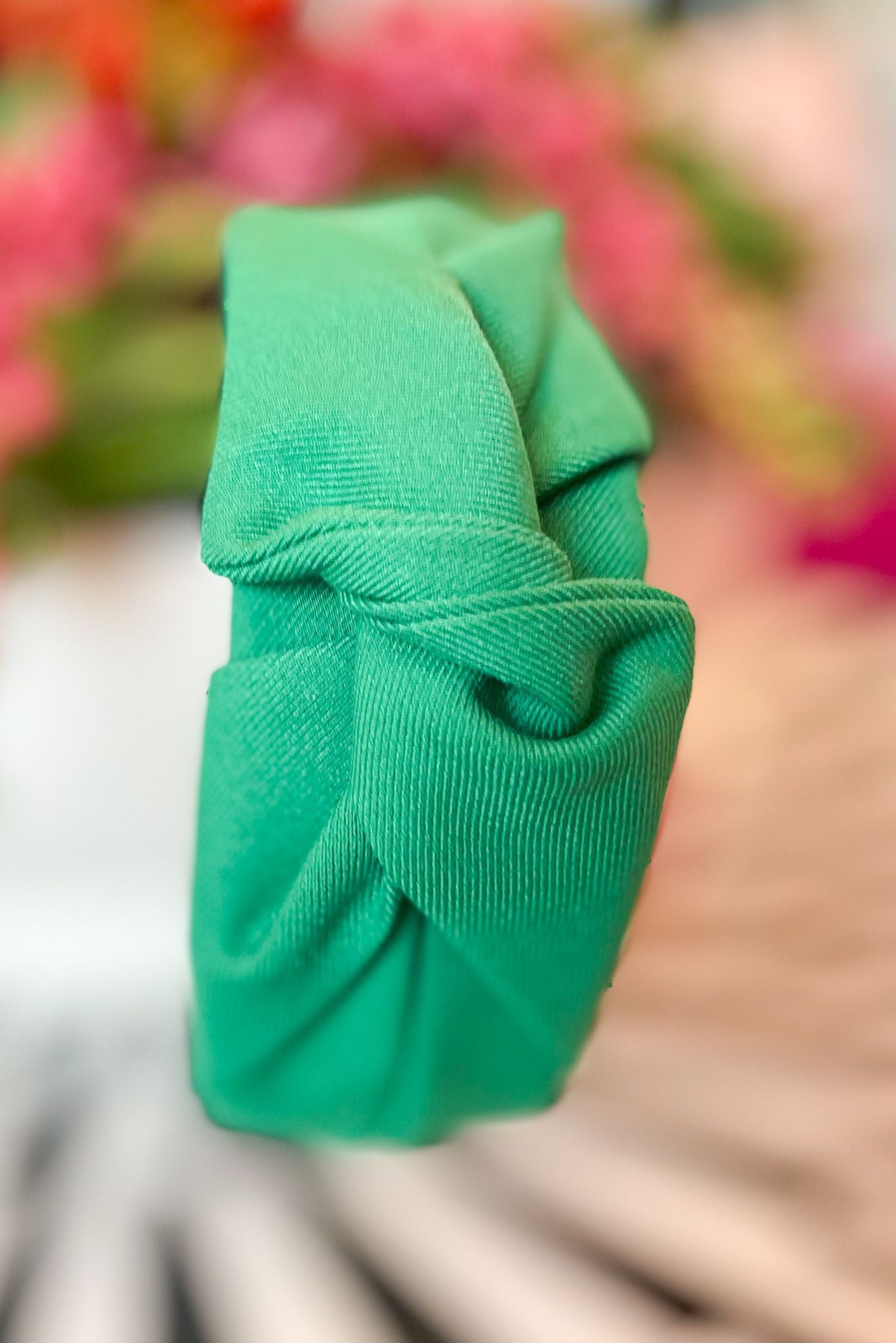 Green Solid Knot Headband, fall fashion, must have, knot detail, headband look, everyday wear, shop style your senses by mallory fitzsimmons