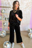 Black Velvet Long Sleeve Wide Leg Crop Pants Set, fall fashion, must have, party look, pre party, holiday, mom style, shop style your senses by mallory fitzsimmons